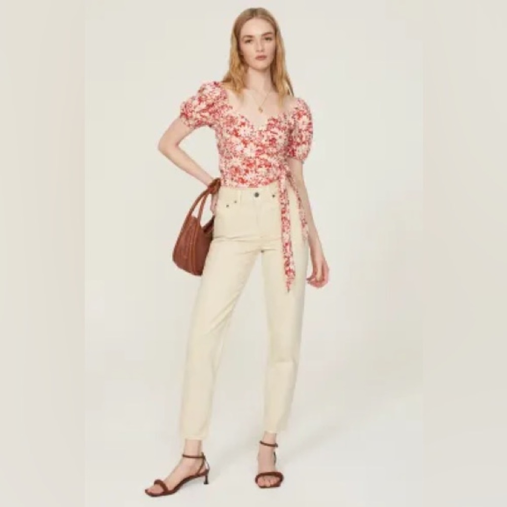 Madewell floral wrap top